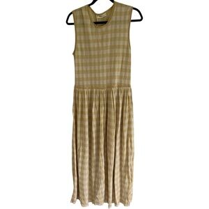 Everlane The Knit Pleated Dress Yellow NWT Medium